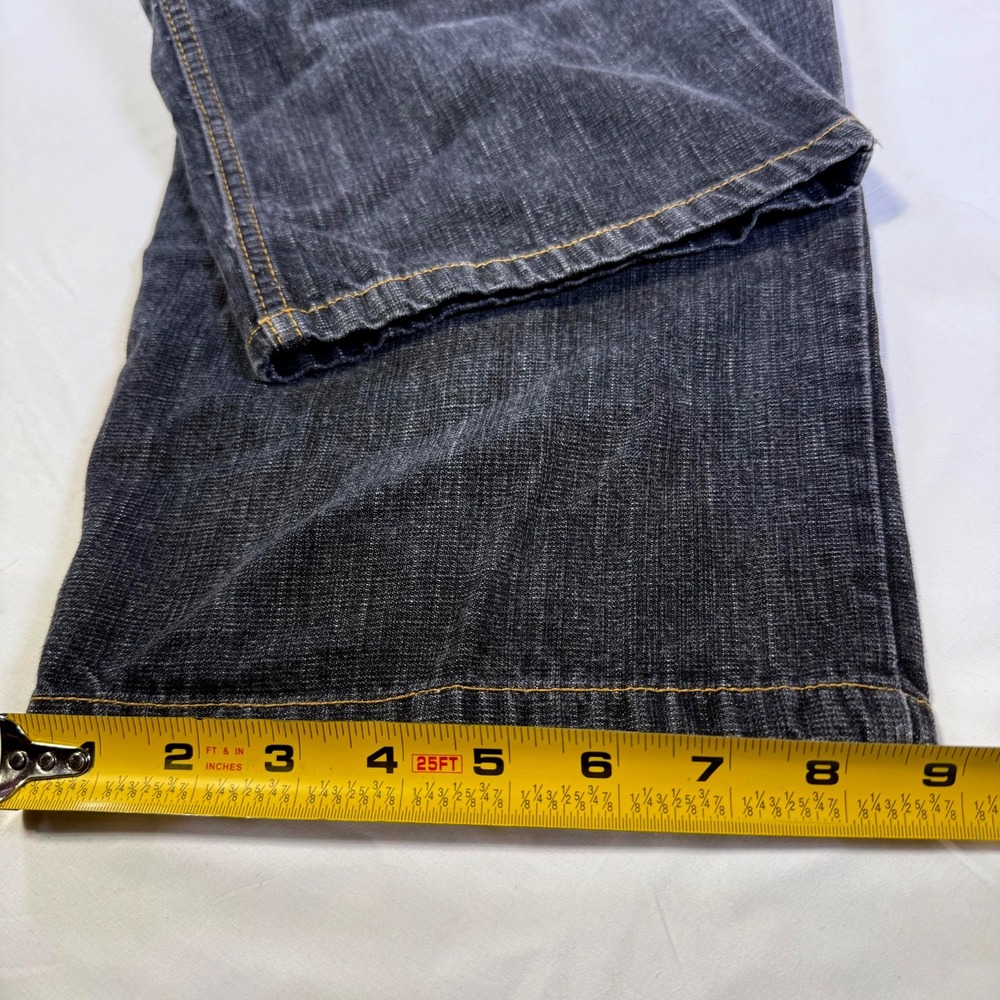 Vintage Makaveli Tupac Y2K Rap Hip‎ Hop Baggy Black Denim Jeans 34X34 - Picture 7 of 8